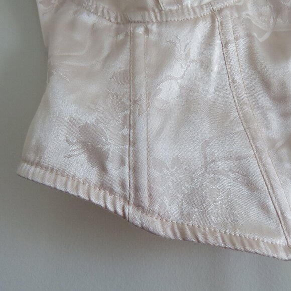 L.A. HEARTS Satin Floral Lace Up Corset Bustier Top Romantic Fairy Y2K Babydoll - Picture 6 of 14